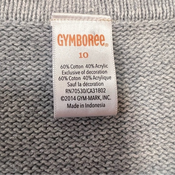 Gymboree Girls’ Size 10 Gray Sweater Dress with Bow, Short Sleeve Fall Dress - Picture 5 of 5